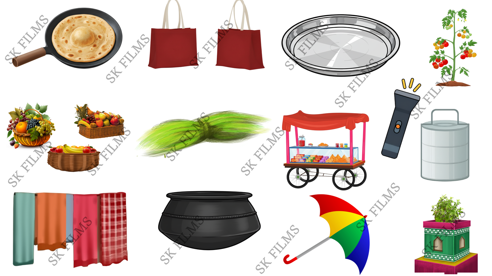 Computer Using Animated Character 160+ Premium Indian Cartoon Props For 2D Animation – SK Animation