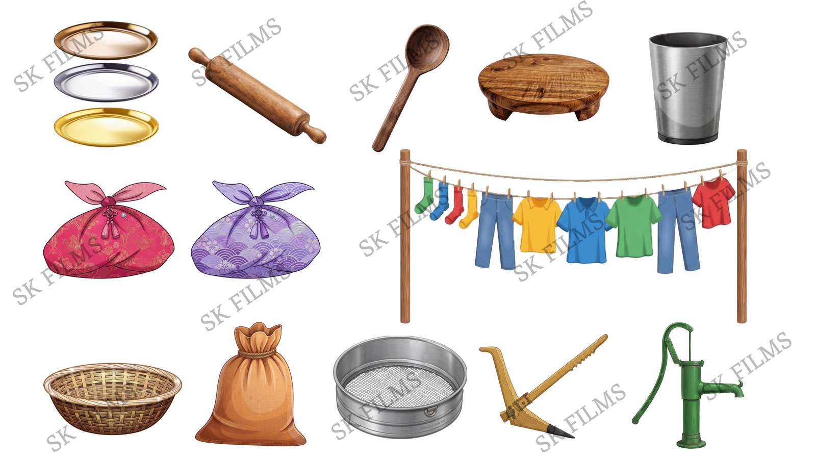 Computer Using Animated Character 160+ Premium Indian Cartoon Props For 2D Animation – SK Animation